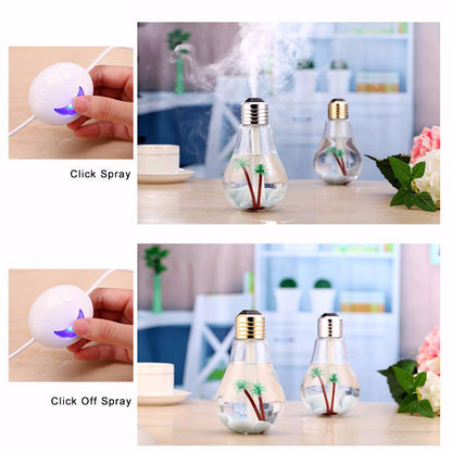 400ml LED Lamp Air Ultrasonic Humidifier for Home Essential Oil Diffuser Atomizer Air Freshener Mist Maker with LED Night Light