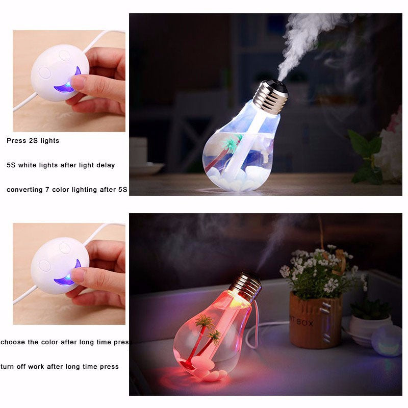 400ml LED Lamp Air Ultrasonic Humidifier for Home Essential Oil Diffuser Atomizer Air Freshener Mist Maker with LED Night Light