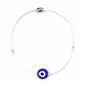 Trendy Blue Evil Eye Adjustable Necklace - Brings Good Karma, Positive Energies