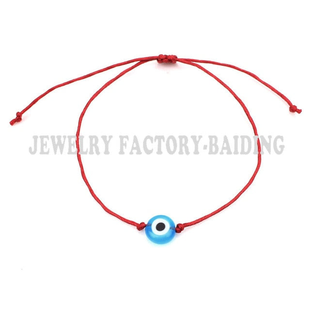 Trendy Blue Evil Eye Adjustable Necklace - Brings Good Karma, Positive Energies
