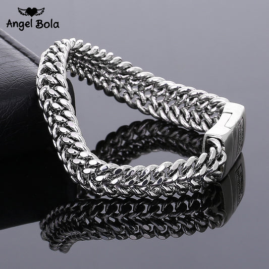 Beautiful & Bold Ancient Silver Link Bracelet. Perfect for any Occasion .Men/Women