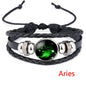 New Handmade Zodiac Leather Bracelet.  Multi-Layer Weave for Men/Women  (EYE CATCHING)