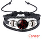 New Handmade Zodiac Leather Bracelet.  Multi-Layer Weave for Men/Women  (EYE CATCHING)