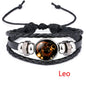 New Handmade Zodiac Leather Bracelet.  Multi-Layer Weave for Men/Women  (EYE CATCHING)