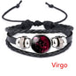 New Handmade Zodiac Leather Bracelet.  Multi-Layer Weave for Men/Women  (EYE CATCHING)