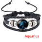 New Handmade Zodiac Leather Bracelet.  Multi-Layer Weave for Men/Women  (EYE CATCHING)