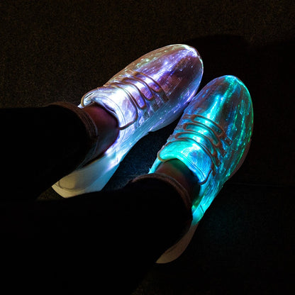 New Summer Led Fiber Optic Shoes- USB Recharge glowing light. "HUGE SALE" Multiple Colors