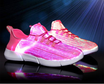 New Summer Led Fiber Optic Shoes- USB Recharge glowing light. "HUGE SALE" Multiple Colors