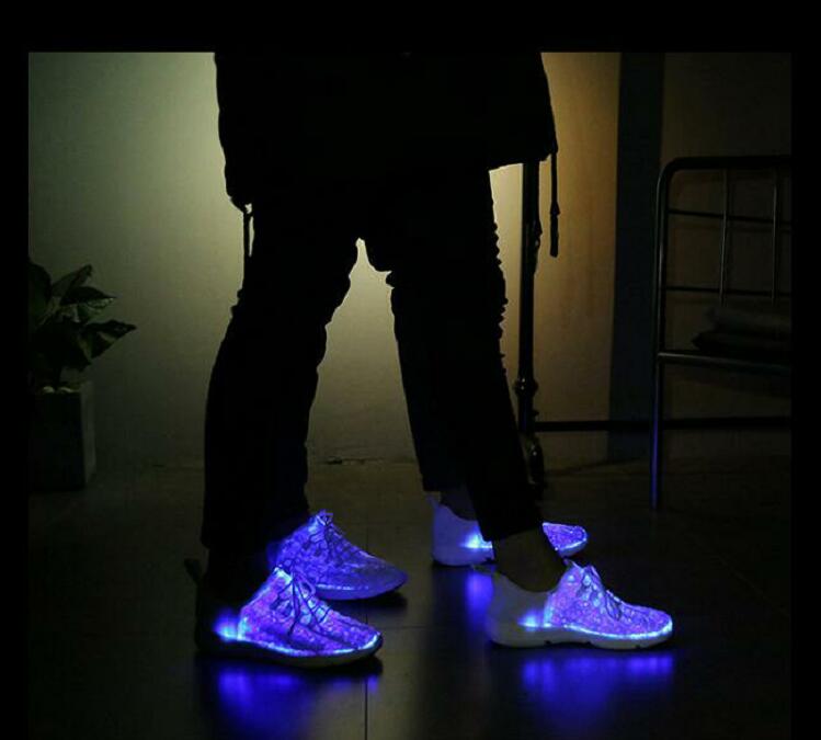 New Summer Led Fiber Optic Shoes- USB Recharge glowing light. "HUGE SALE" Multiple Colors