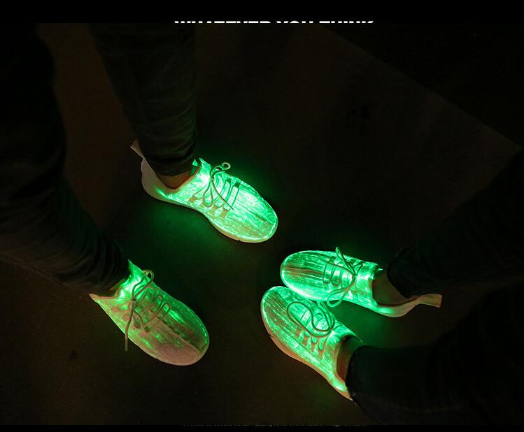 New Summer Led Fiber Optic Shoes- USB Recharge glowing light. "HUGE SALE" Multiple Colors