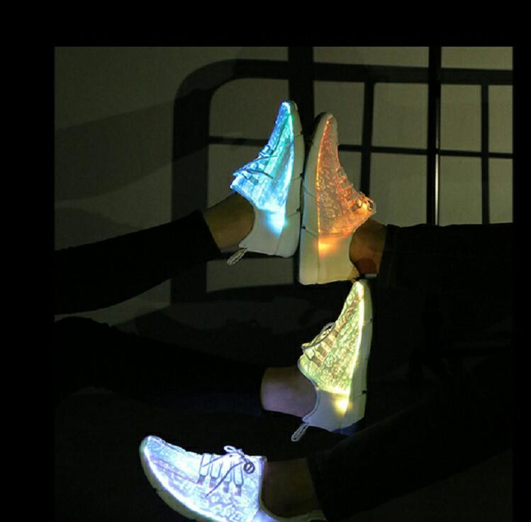 New Summer Led Fiber Optic Shoes- USB Recharge glowing light. "HUGE SALE" Multiple Colors