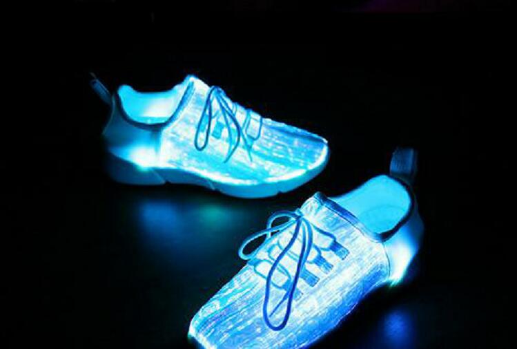 New Summer Led Fiber Optic Shoes- USB Recharge glowing light. "HUGE SALE" Multiple Colors