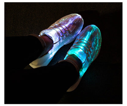 New Summer Led Fiber Optic Shoes- USB Recharge glowing light. "HUGE SALE" Multiple Colors