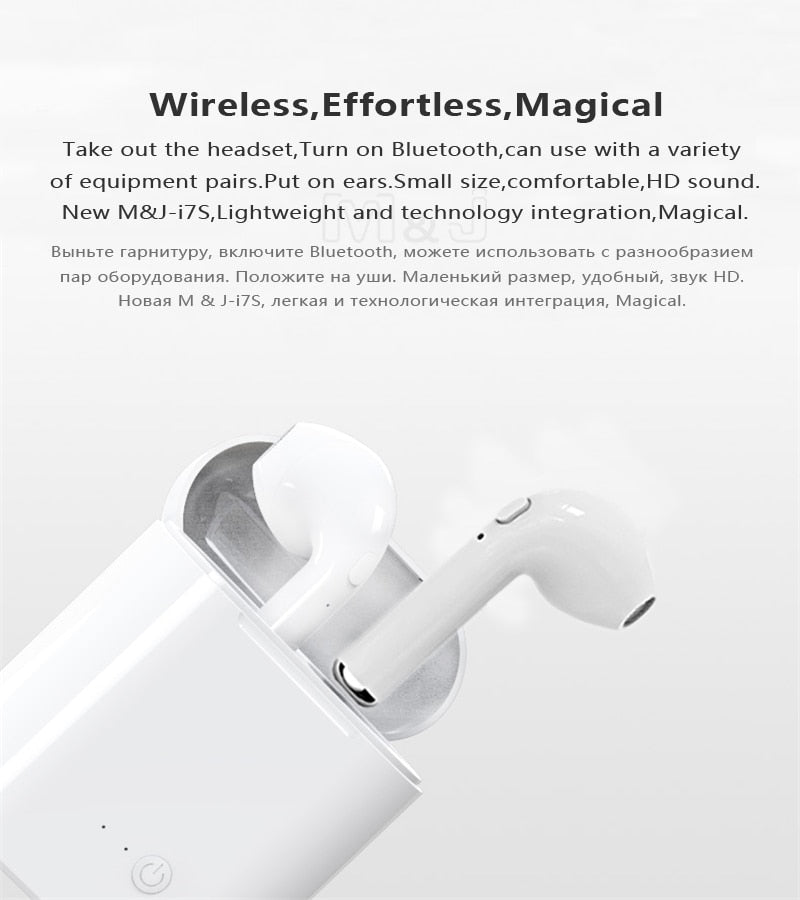 Mini Wireless Bluetooth Earphone Stereo Earbud Headset- Charging Box Mic For All Phones