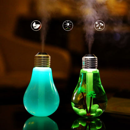 400ml LED Lamp Air Ultrasonic Humidifier for Home Essential Oil Diffuser Atomizer Air Freshener Mist Maker with LED Night Light