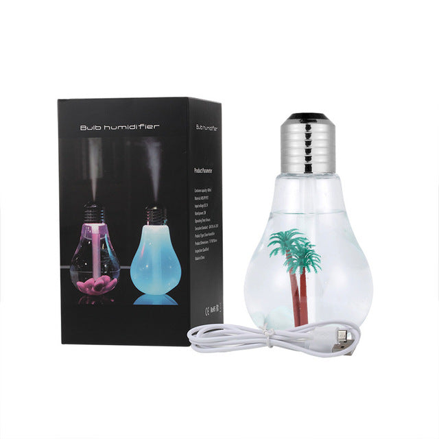 400ml LED Lamp Air Ultrasonic Humidifier for Home Essential Oil Diffuser Atomizer Air Freshener Mist Maker with LED Night Light