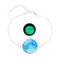 Popular Eye Catching Unisex Glow in the Dark Moon Bracelet.  (Glows in Dark)