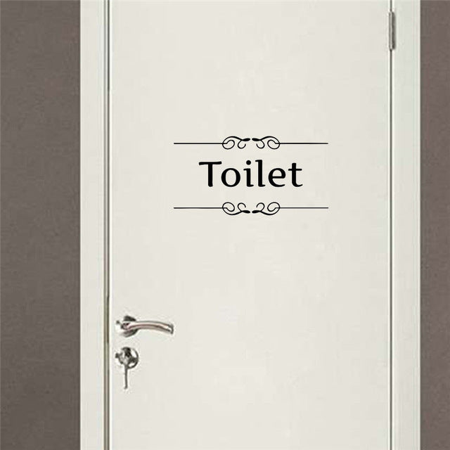 FUN Toilet Entrance Sign Door Stickers -  Home, Office, Business - (SUPER FUNNY)