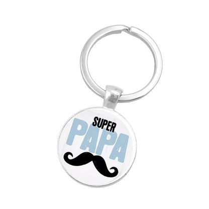 FUN Key Chain For the DAD who has it all.  "SUPER PAPA"  (BILINGUAL)