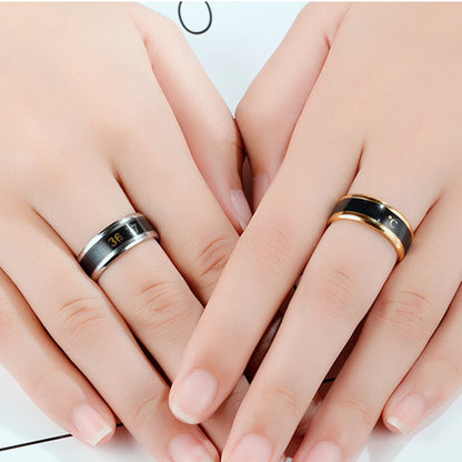 Stylish Stainless Steel Thermometer Temperature Measuring Ring. Men/Women (DIFFERENT &  UNIQUE)