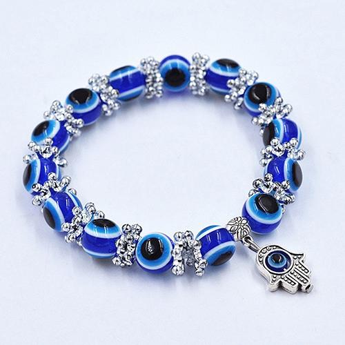 Handmade Beautiful Blue Evil Eye Bracelet - Good Karma, Positive Energies and Protection