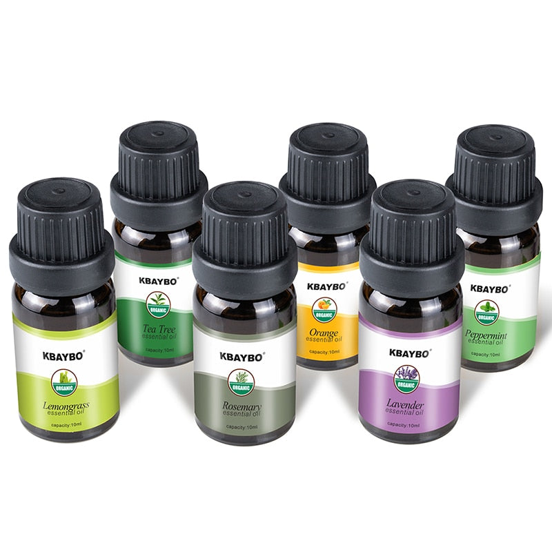 100% Pure Essential Oils Aromatherapy Oil for aroma Diffuser Humidifier -6 Fragrances